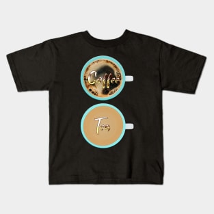 Tea coffee cups - signs for cafe, bars, coffee shops Kids T-Shirt